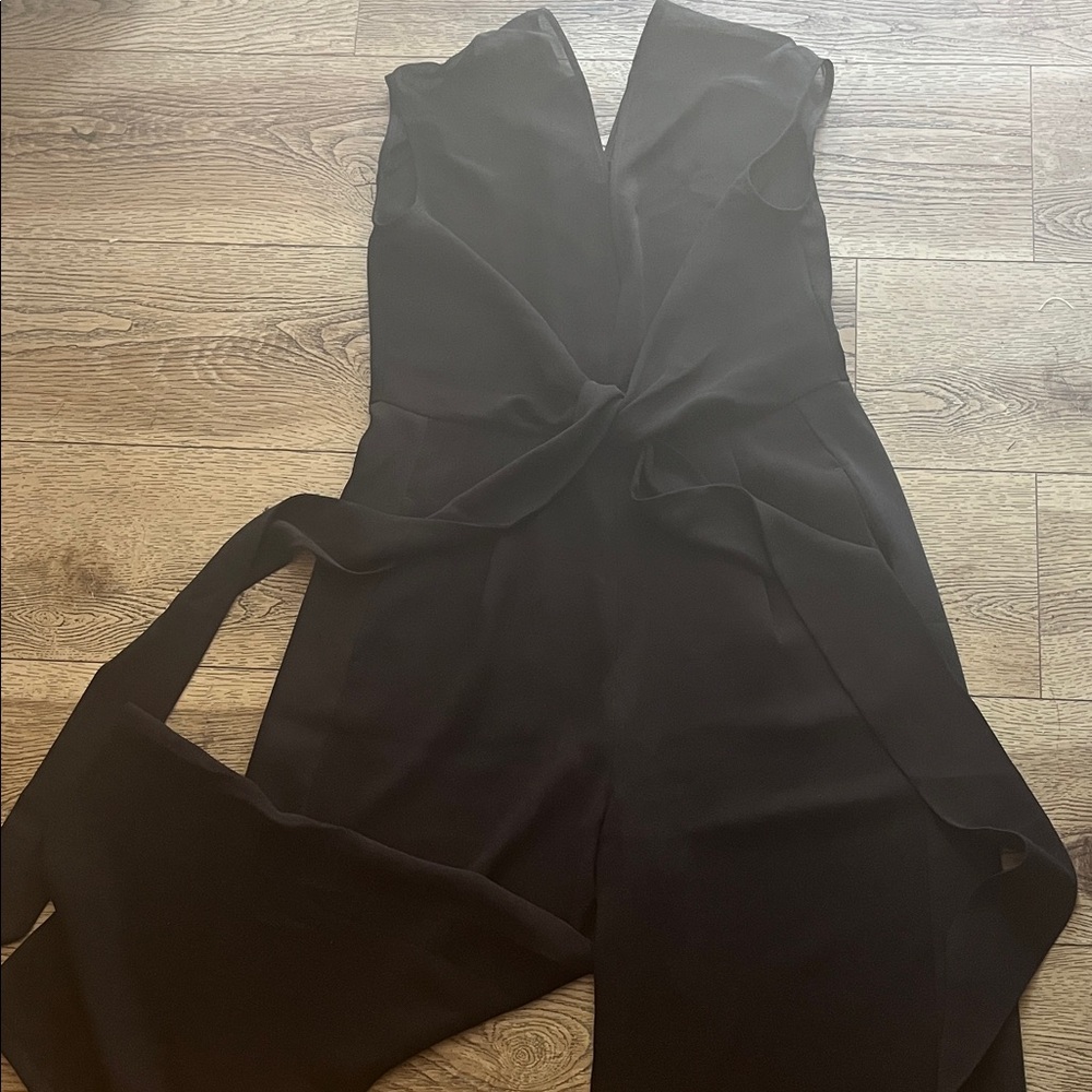 All Saints Chic Black Jumpsuit wide leg